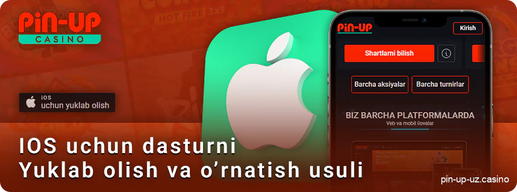 iOS uchun PIN up dasturi o'yinchilar uchun.